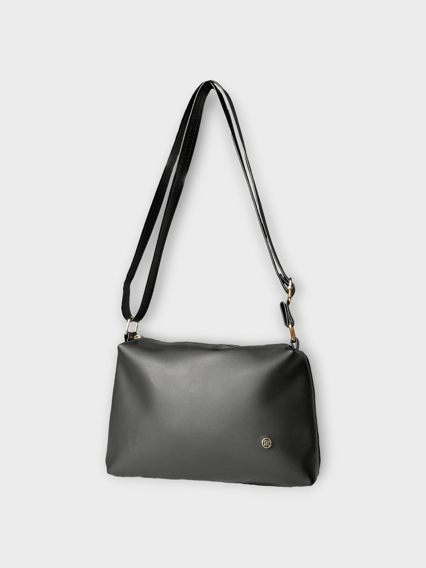 Bolso Cuba Negro Con Monedero - Negro y Beige