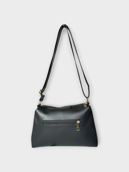 Bolso Cuba Negro Con Monedero - Negro y Beige