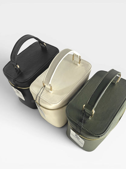 Bolso Doble Función Box Estructurado - Negro, Crema, Verde Oliva (Diva)