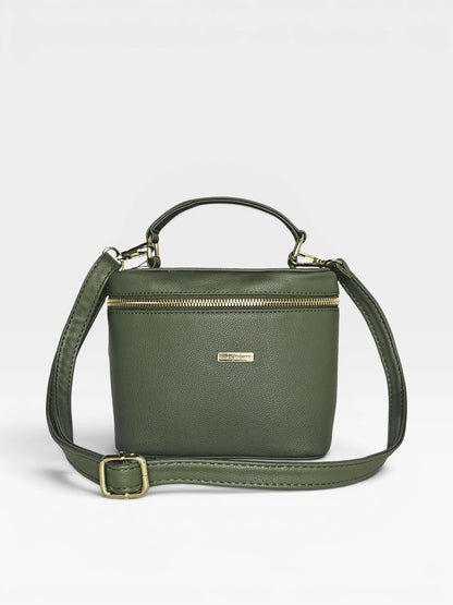 Bolso Doble Función Box Estructurado - Negro, Crema, Verde Oliva (Diva)