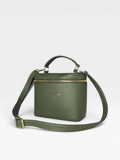 Bolso Doble Función Box Estructurado - Negro, Crema, Verde Oliva (Diva)