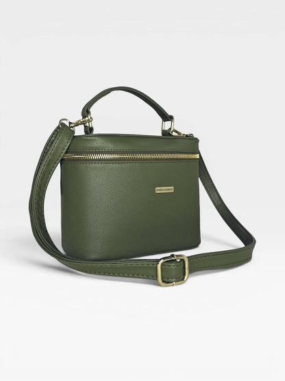 Bolso Doble Función Box Estructurado - Negro, Crema, Verde Oliva (Diva)