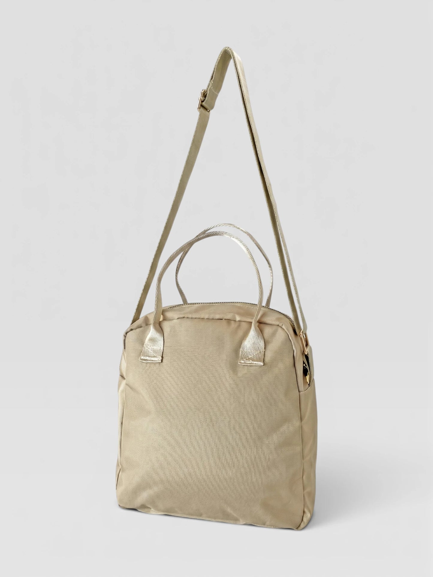 Bolso Multifunción Deportivo en Lona - Negro y Beige (Elen)
