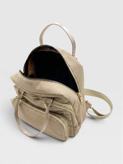 Bolso Multifunción Deportivo en Lona - Negro y Beige (Elen)