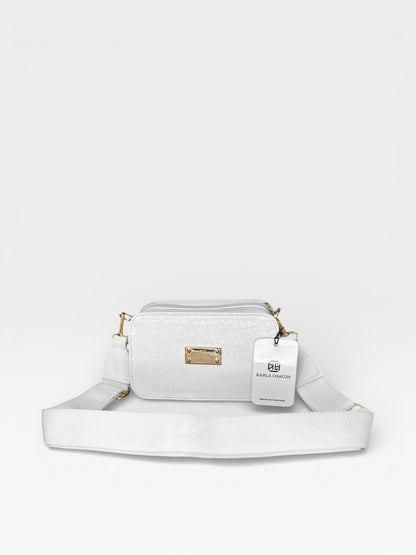 Bolso Bandolera Manos Libres - Blanco y Negro (Evah)