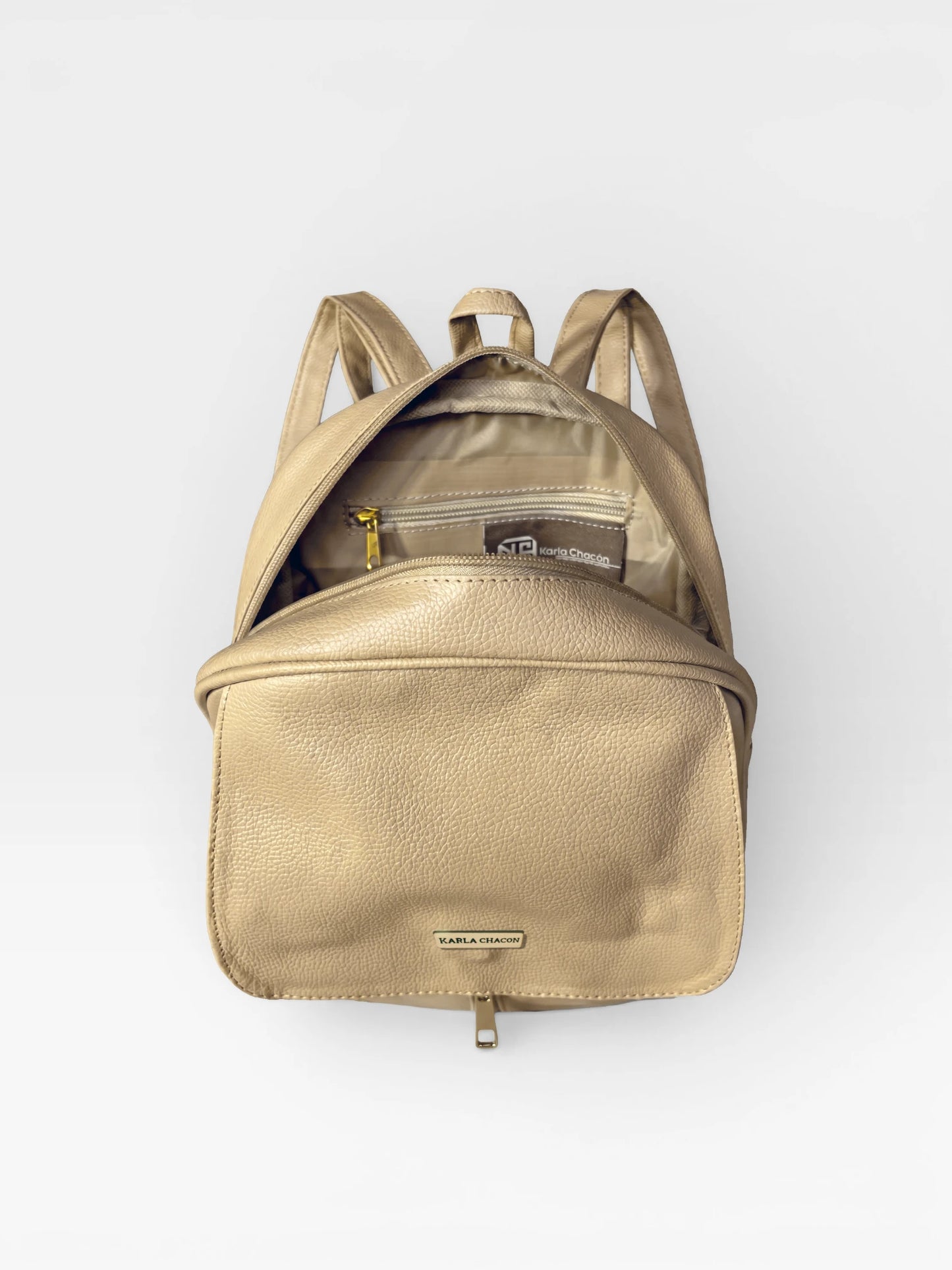 Bolso Morral Pequeño  Casual - Negro y Beige (Fabi)
