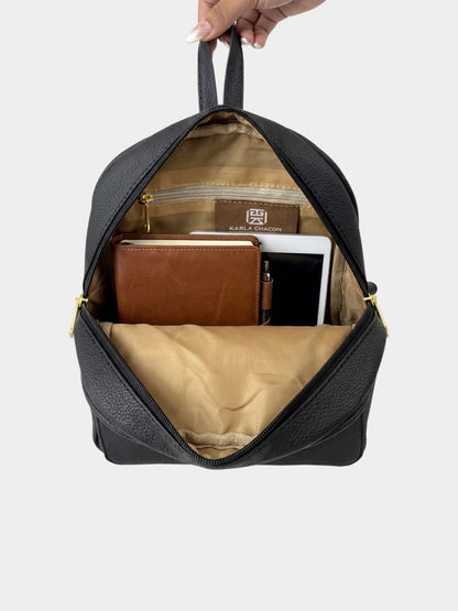 Bolso Morral Pequeño  Casual - Negro, Arena  y Beige (Fabi)