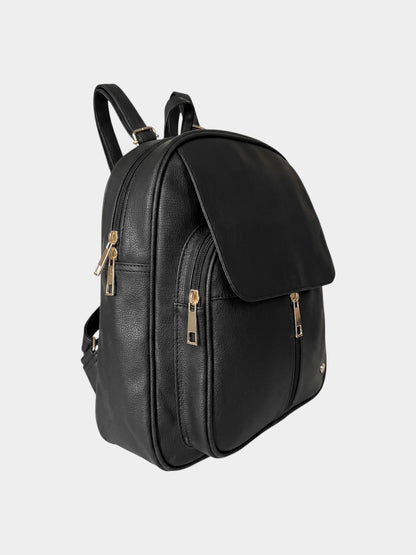 Bolso Morral Pequeño  Casual - Negro, Arena  y Beige (Fabi)