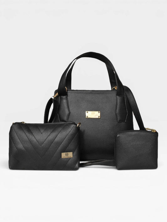 Set Tres Piezas Bolso Mediano + Bandolera + Monedero — Fany