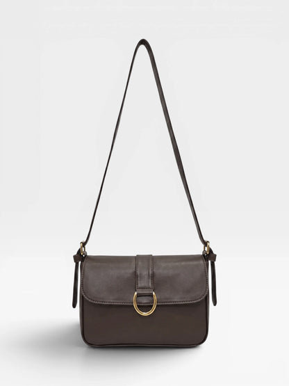 Bolso Bandolera Crossbody - Café y Negro (Frida)