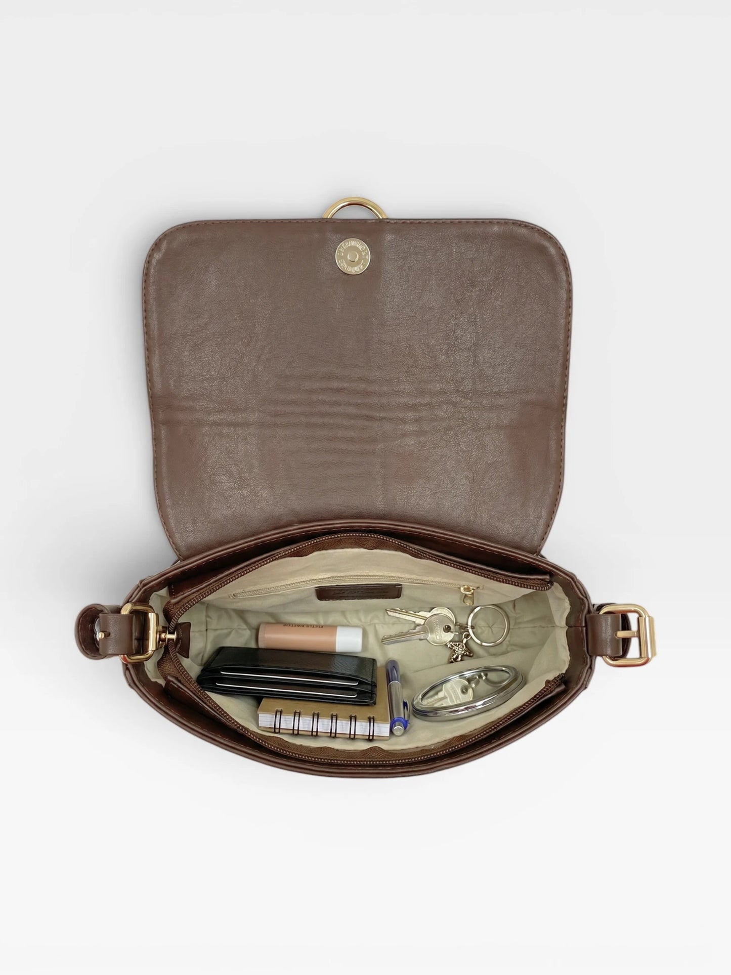 Bolso Bandolera Crossbody - Café y Negro (Frida)