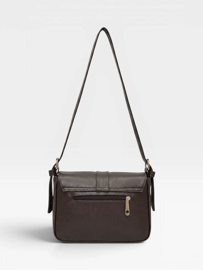 Bolso Bandolera Crossbody - Café y Negro (Frida)