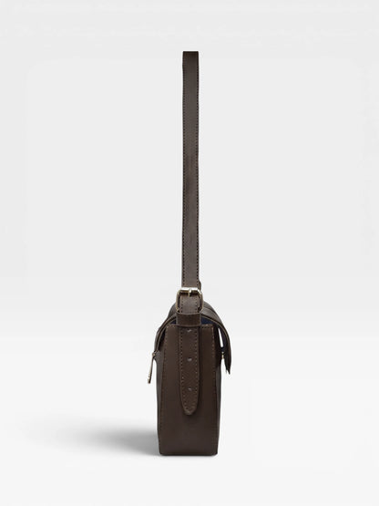 Bolso Bandolera Crossbody - Café y Negro (Frida)