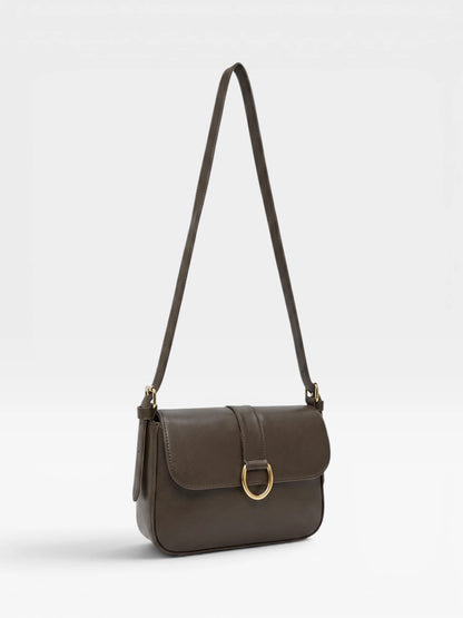 Bolso Bandolera Crossbody - Café y Negro (Frida)