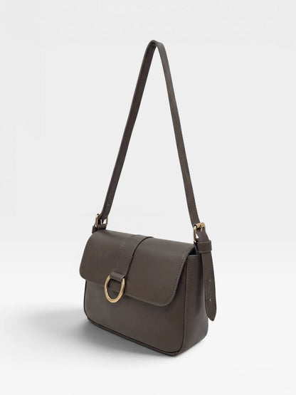 Bolso Bandolera Crossbody - Café y Negro (Frida)
