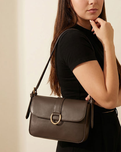 Bolso Bandolera Crossbody - Café y Negro (Frida)
