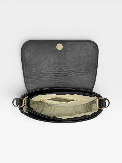 Bolso Bandolera Crossbody - Café y Negro (Frida)