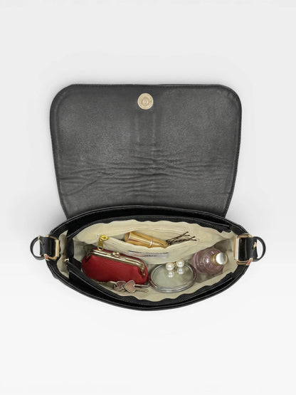 Bolso Bandolera Crossbody - Café y Negro (Frida)
