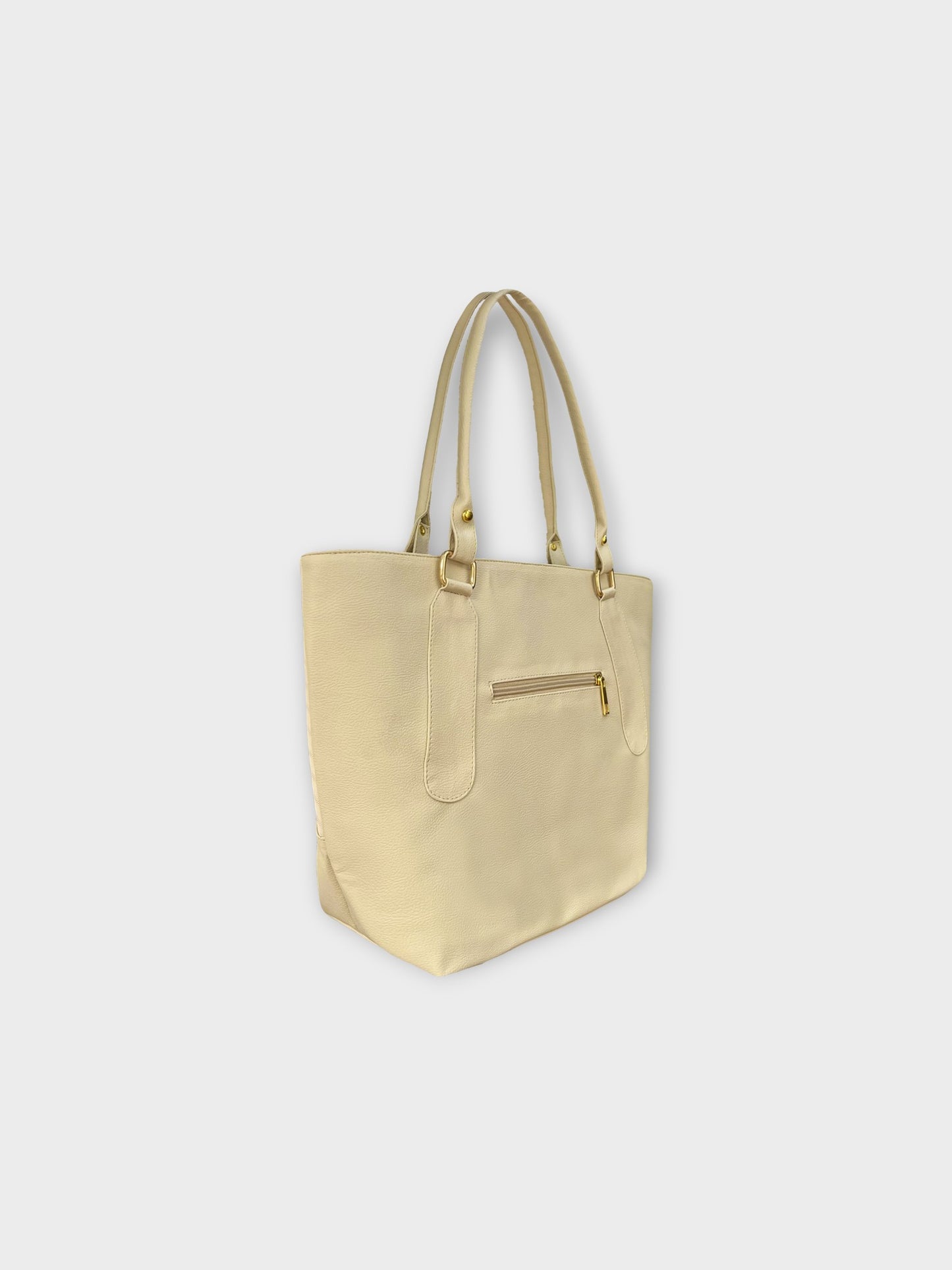 Bolso Cartera Gala con Cosmetiquera - Negro y Beige