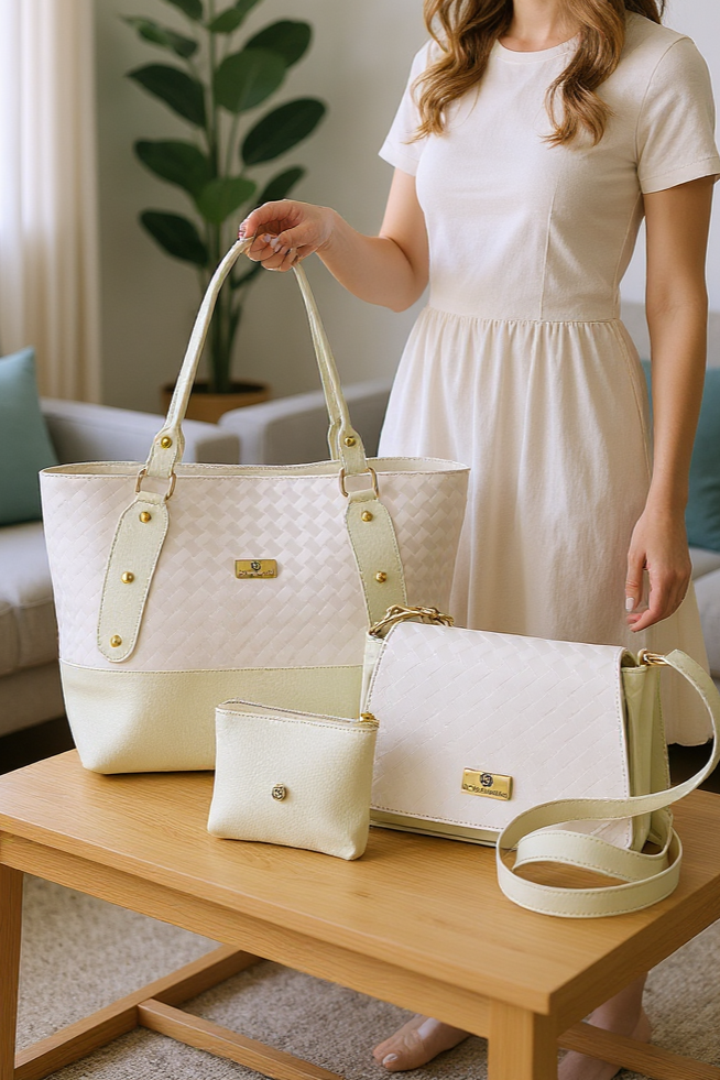Set de bolsos para mujer - Bolso tote, bolso manos libres, monedero y Envío Gratis