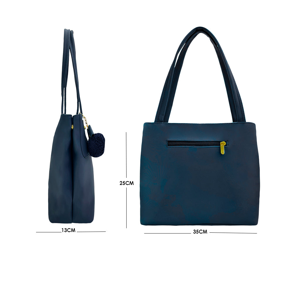 Bolso Gema Azul con Cosmetiquera