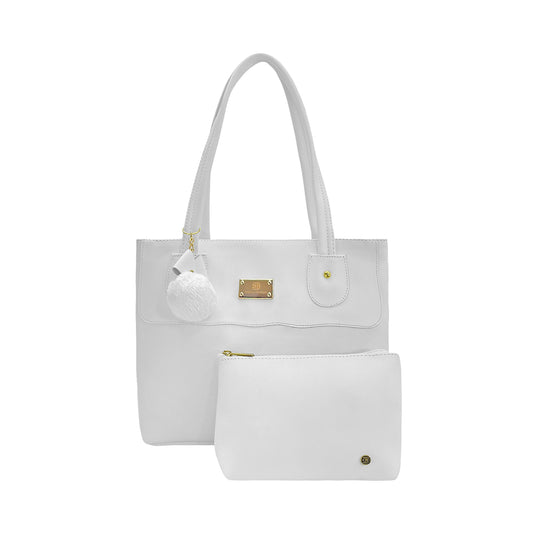 Bolso Gema Blanco con Cosmetiquera