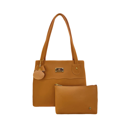 Bolso Gema Miel con Cosmetiquera
