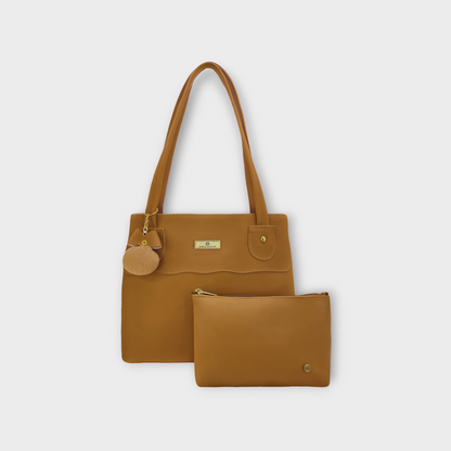 Cartera Gema Miel con Accesorio