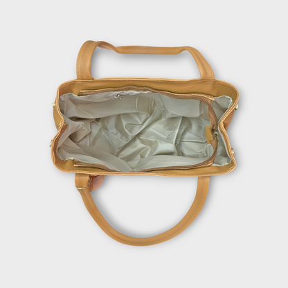 Cartera Gema Miel con Accesorio