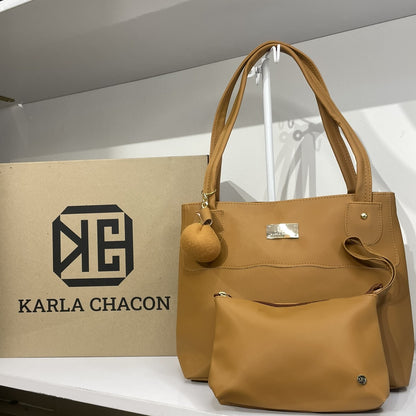 Cartera Gema Miel con Accesorio