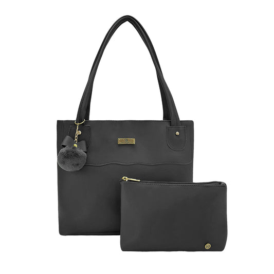 Bolso Gema Negro con Cosmetiquera