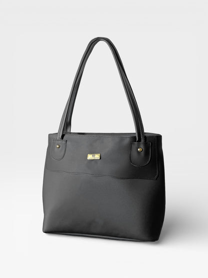 Bolso Cartera con Cosmetiquera - Negro y Beige (Gema)
