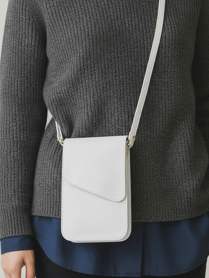 Bolso Portacelular Geny - Negro, Blanco y Miel