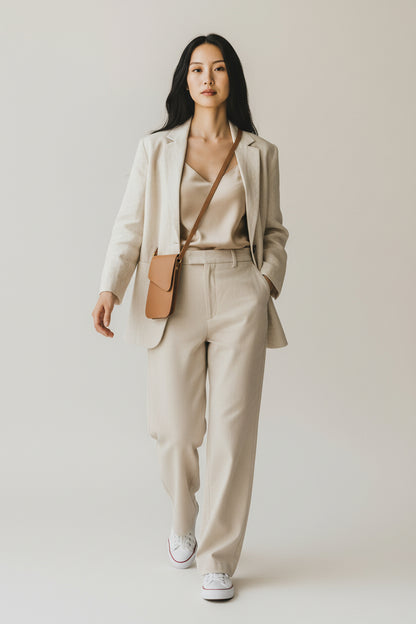 Bolso Portacelular Geny - Negro, Blanco y Miel