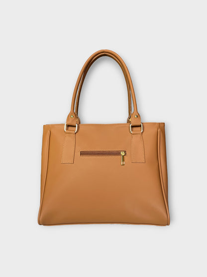 Bolso Gera con Monedero Tricolor - Negro, Miel y Rojo