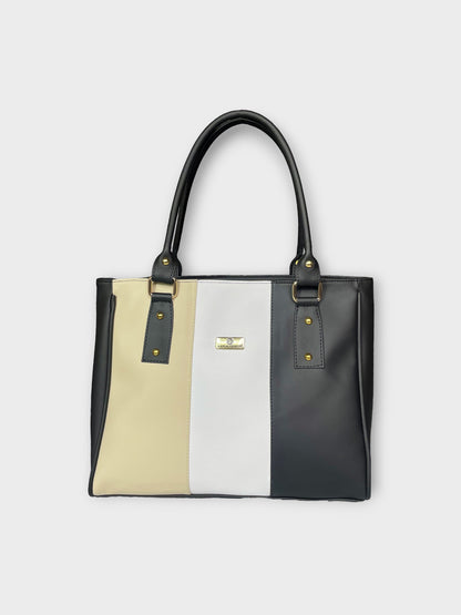 Bolso Gera con Monedero Tricolor - Negro, Miel y Rojo