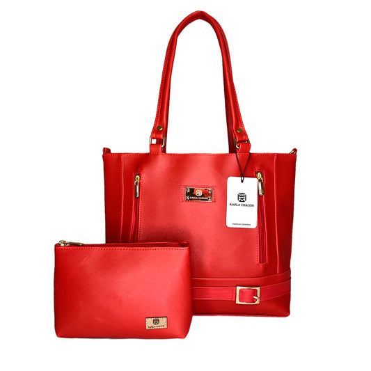 Bolso Gigi Rojo Con Cosmetiquera