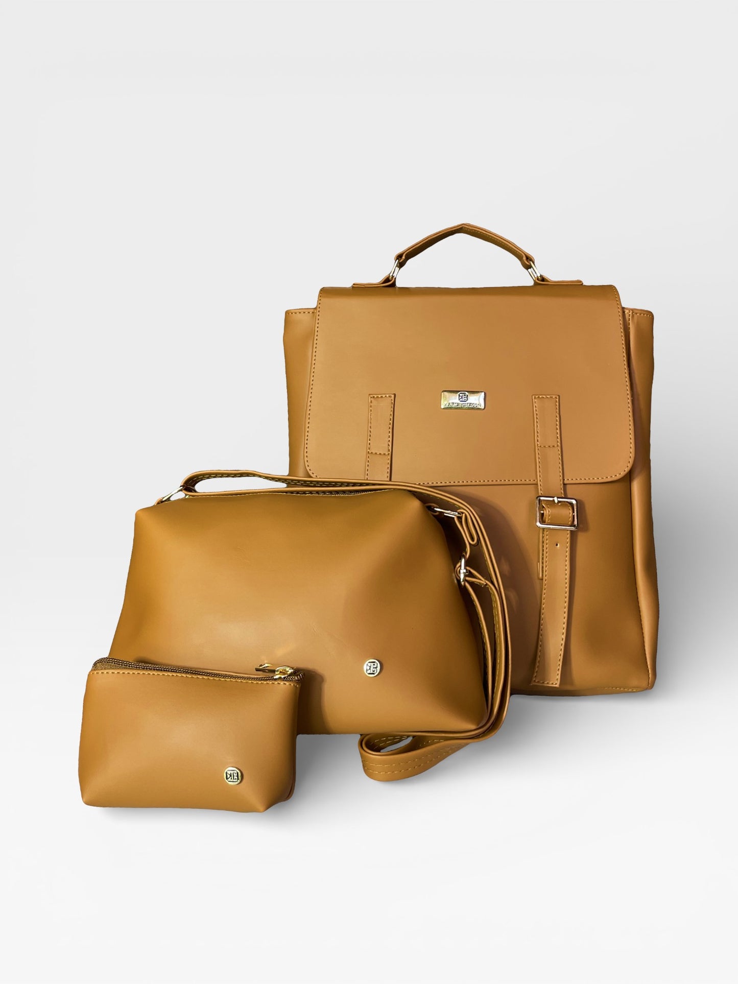 Set tres piezas Combo Morral Gina + Manos Libres Cuba + Monedero