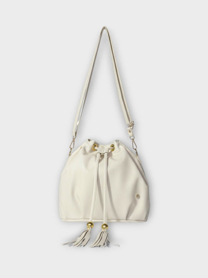 Bolso Bucket Iris Negro y Beige