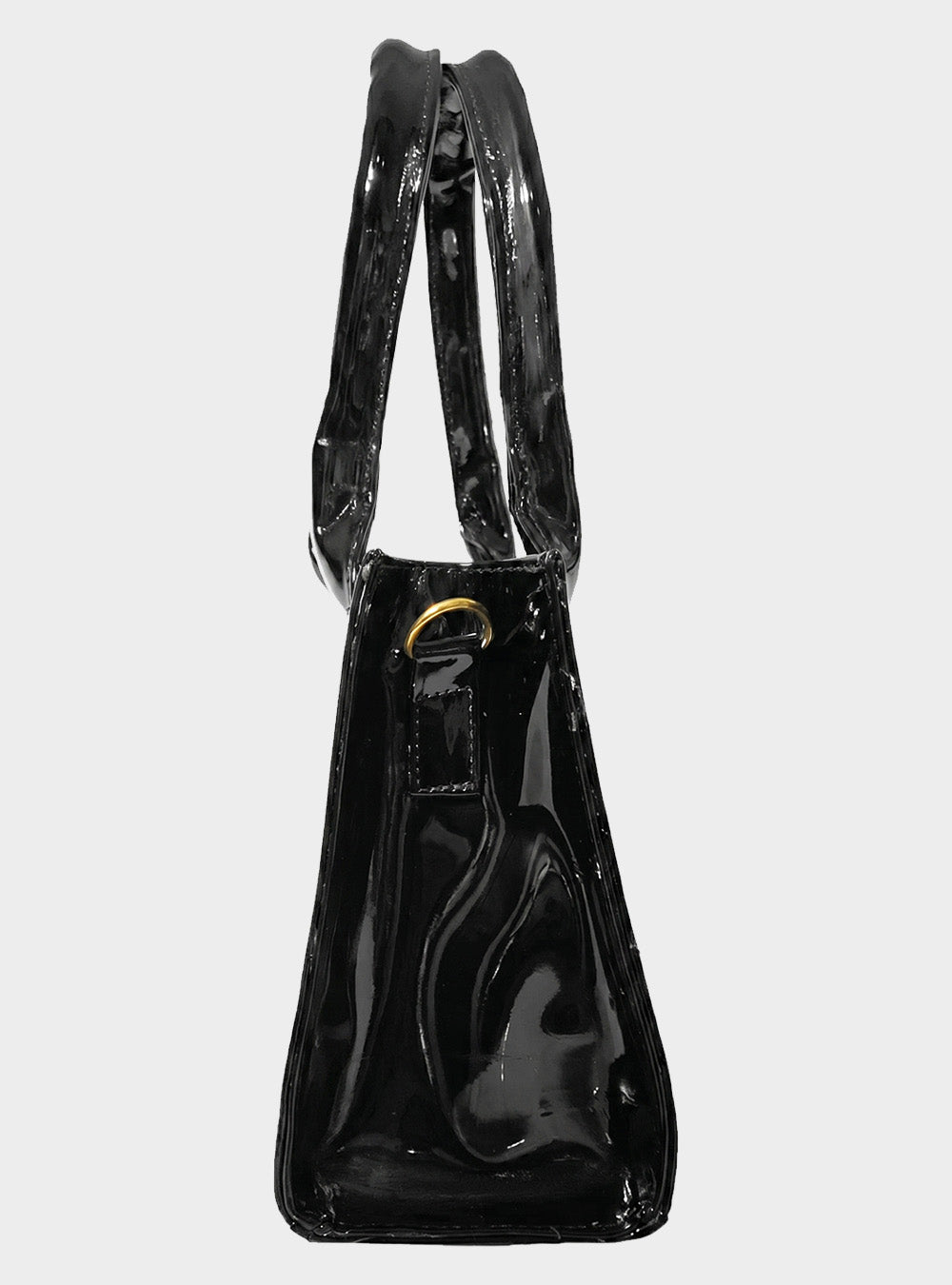 Bolso Doble Uso con Strap Removible Negro Brillante (Issa)