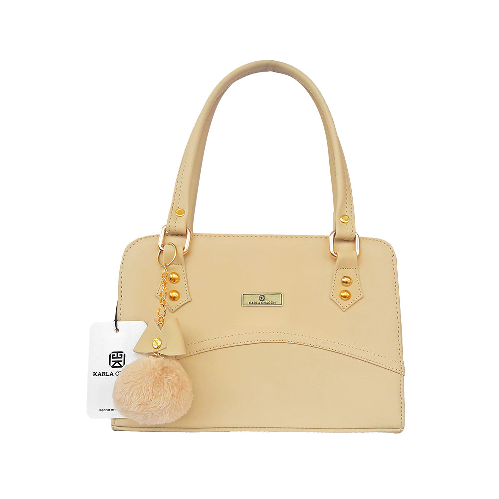 Bolso Estructurado Mediano June - Negro y Beige