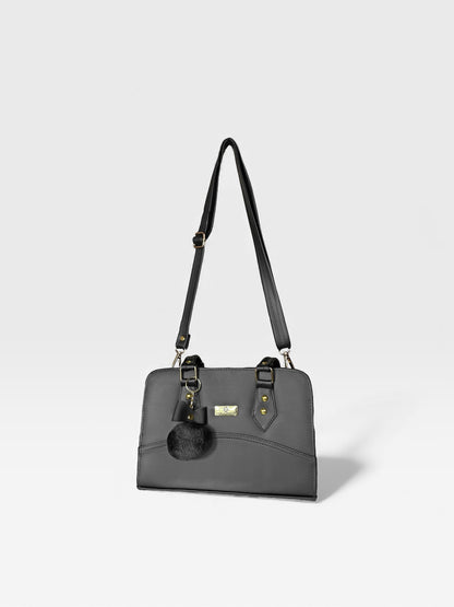 Bolso Estructurado Mediano June - Negro y Beige