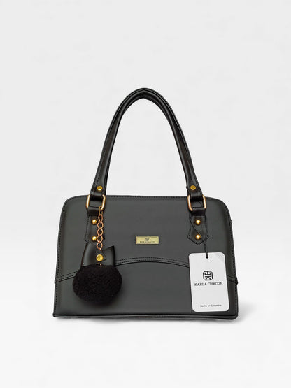 Bolso Estructurado Mediano June - Negro y Beige