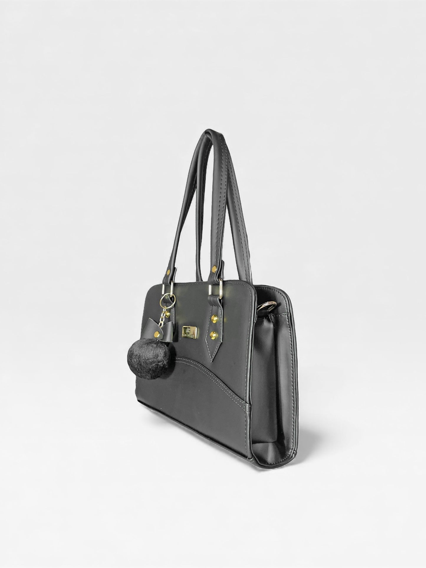 Bolso Estructurado Mediano June - Negro y Beige