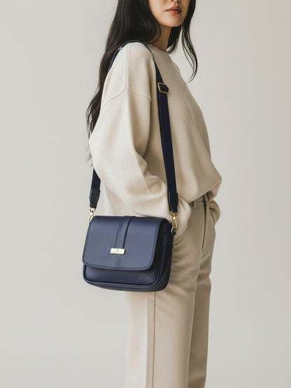 Bolso Manos Libres Lady - Negro, Beige y Azul