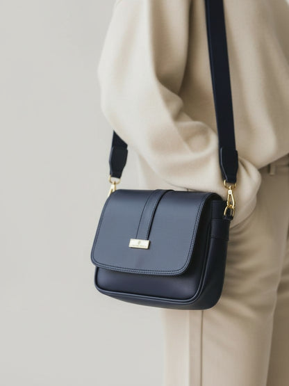 Bolso Manos Libres Lady - Negro, Beige y Azul