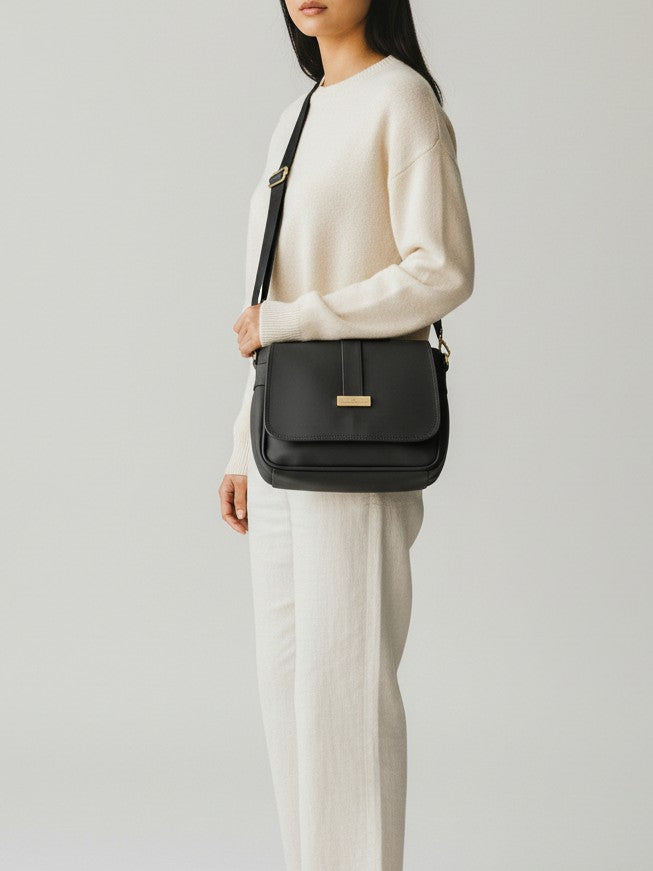 Bolso Manos Libres Lady - Negro, Beige y Azul