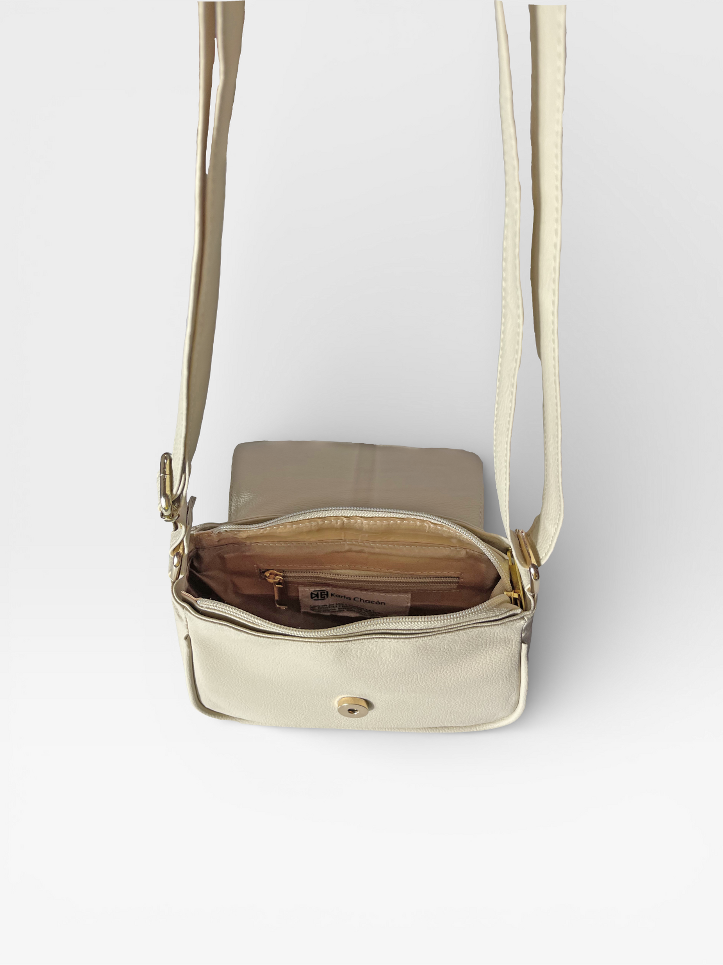 Bolso Manos Libres Lara - Negro y Beige