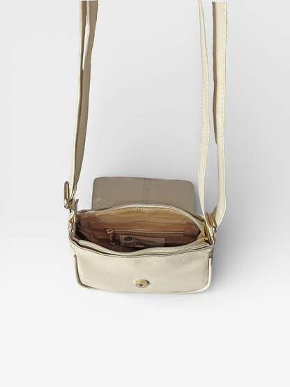 Bolso Manos Libres Lara - Negro y Beige