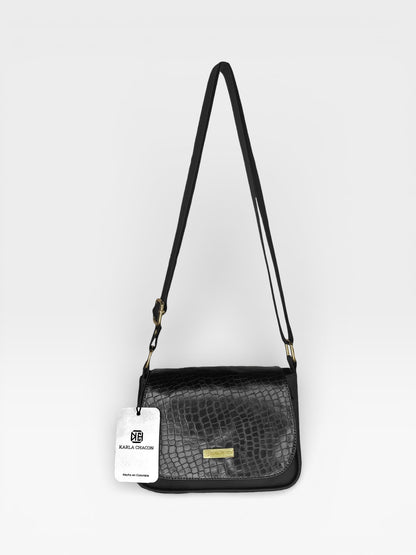 Bolso Manos Libres Lara - Negro y Beige